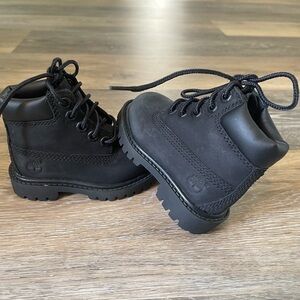 Baby Black Waterproof Timberland Boots size 4c
